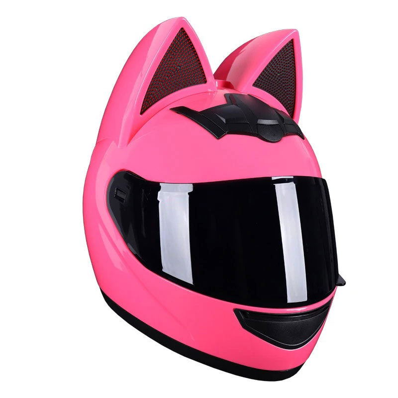DOT certified cat ear full-face motorcycle helmet-I02