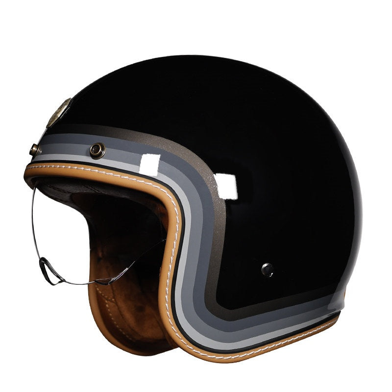 KTVMOTO Retro-style open-face motorcycle helmet-I25