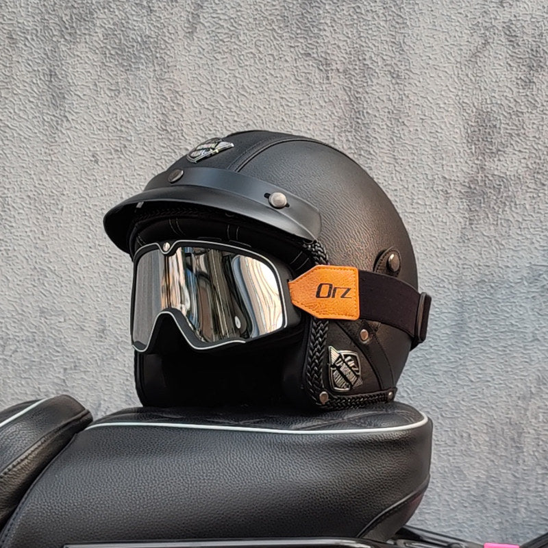 KTVMOTO Retro lightweight open-face motorcycle helmet-I26