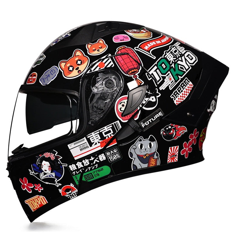 KTVMOTO Modular Full Face Motorcycle Helmet with Flip-Up Design-I253