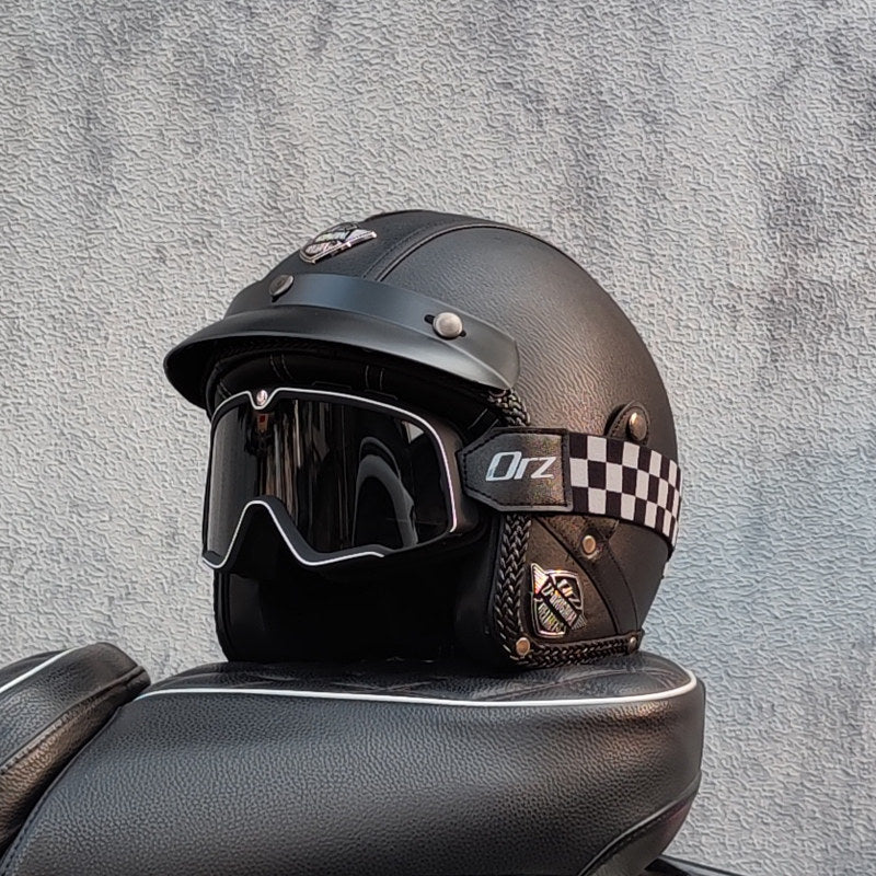 KTVMOTO Retro lightweight open-face motorcycle helmet-I26