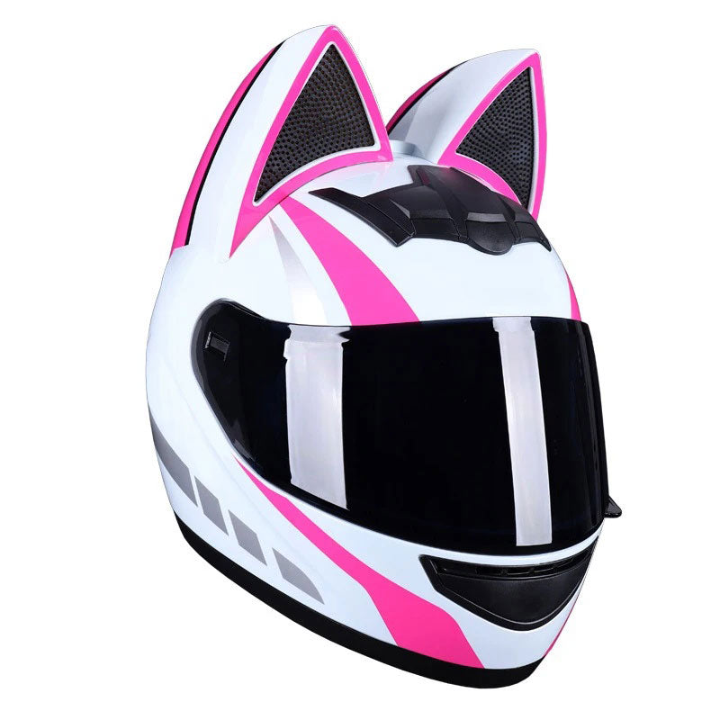 DOT certified cat ear full-face motorcycle helmet-I02