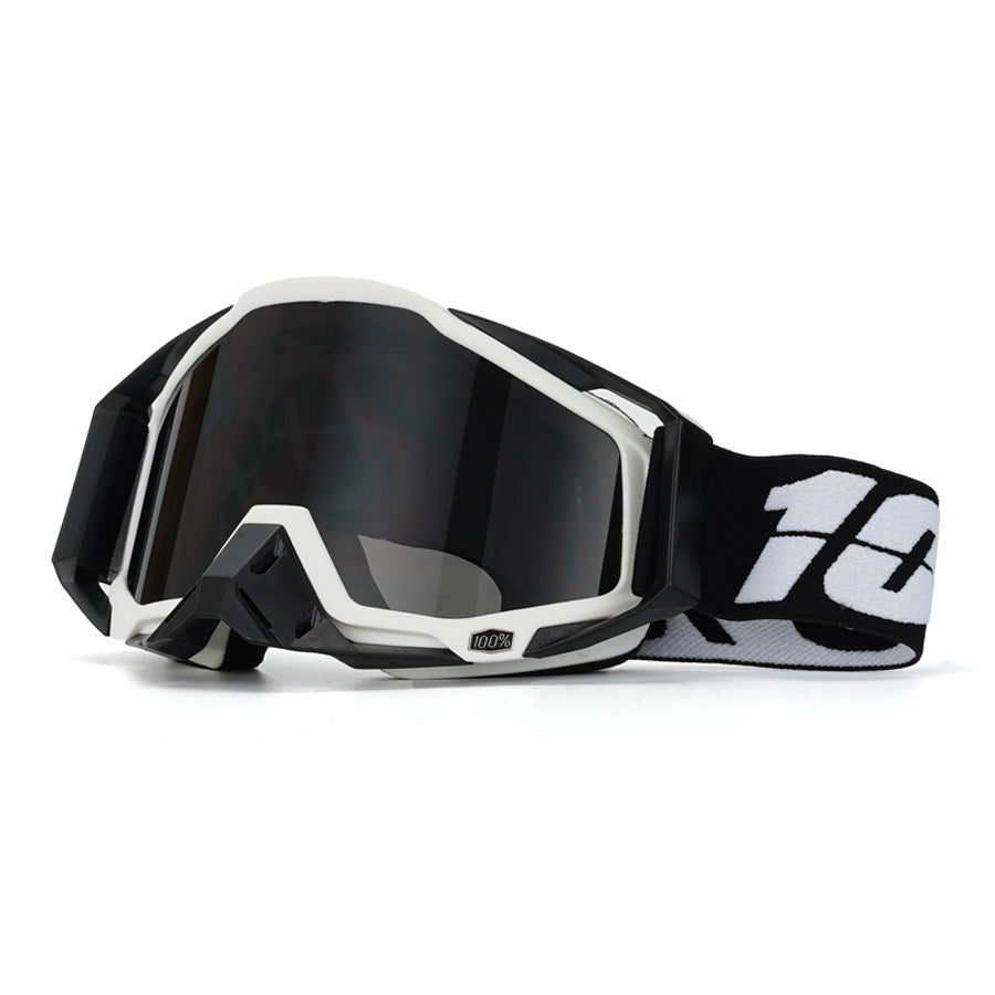 KTVMOTO Black-White, and Grey Off-Road Motorcycle Goggles-H06
