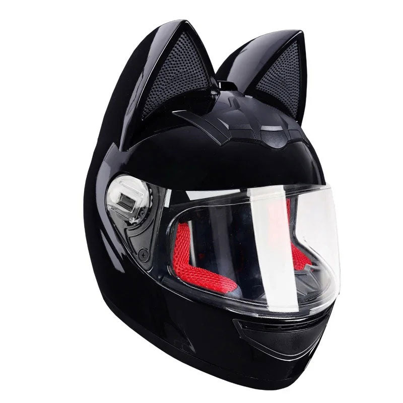 DOT certified cat ear full-face motorcycle helmet-I02