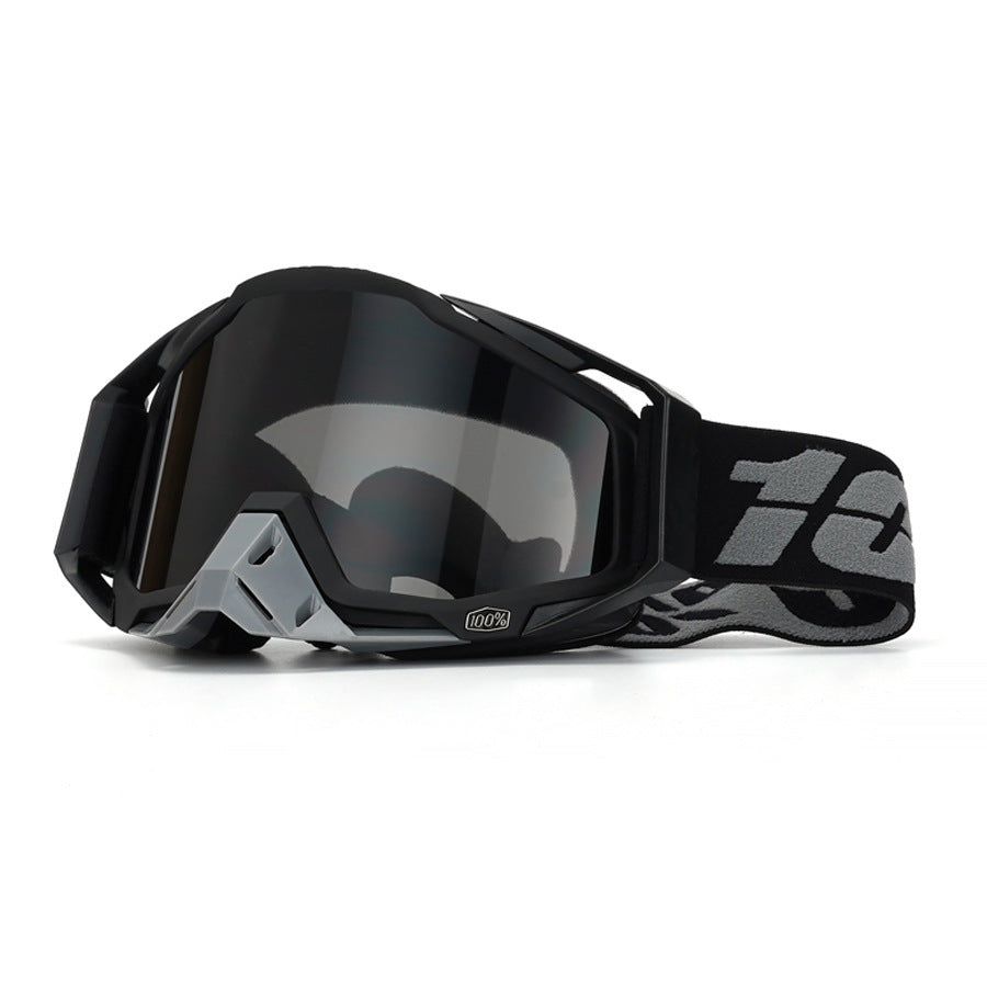 KTVMOTO Black-White, and Grey Off-Road Motorcycle Goggles-H06