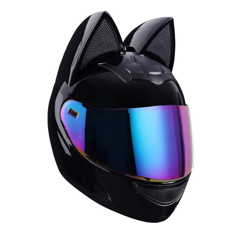 DOT certified cat ear full-face motorcycle helmet-I02