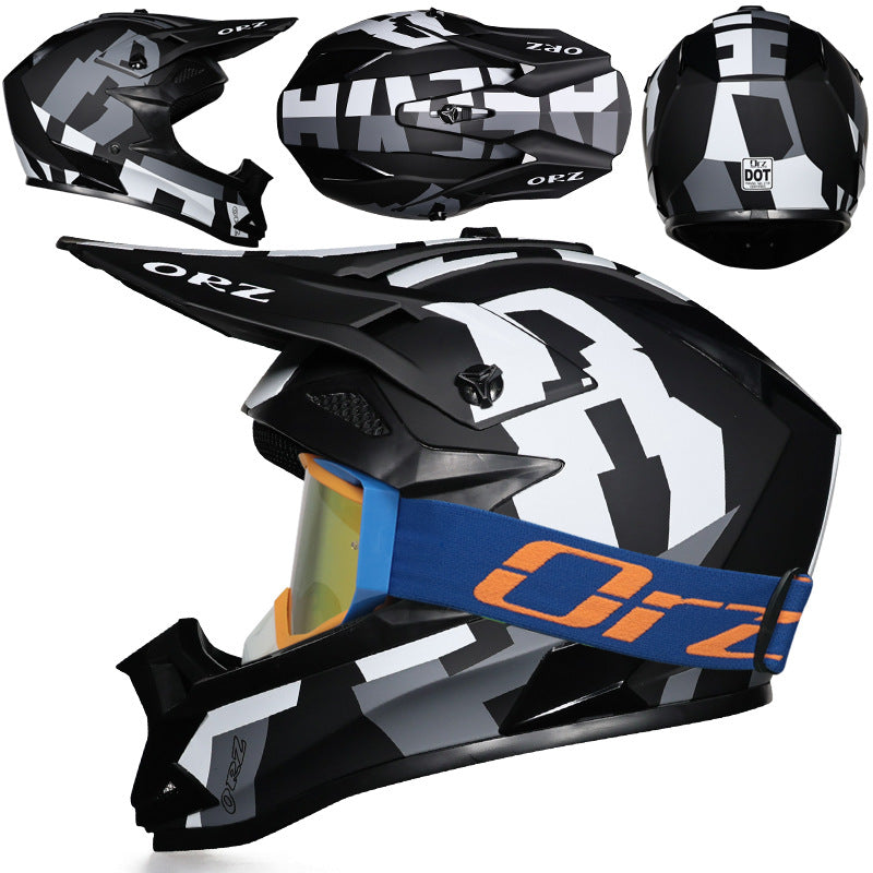 KTVMOTO Off-Road Motocross Helmet with Goggles for Dirt Bike Riding-I220