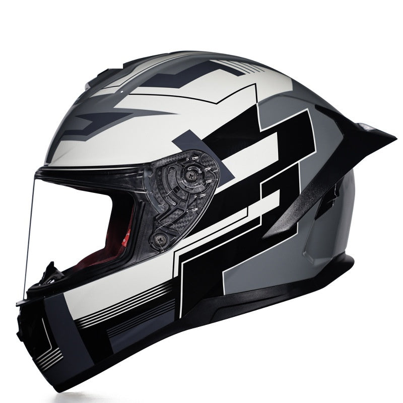 KTVMOTO Full Face Motorcycle Helmet with Clear Visor for Street Riding-I231