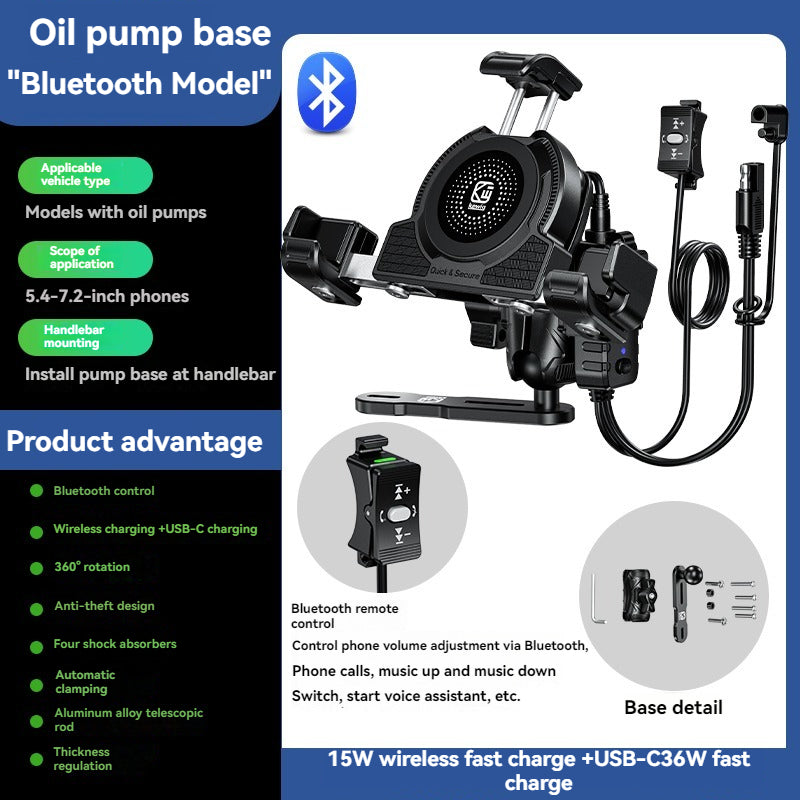No-blocking camera shock-absorbing anti-theft motorcycle phone holder-M45