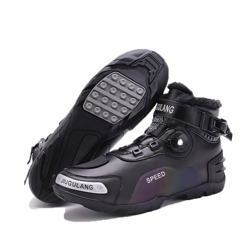 CE Certified Retro Genuine Leather Off-Road Motorcycle Boots - K15