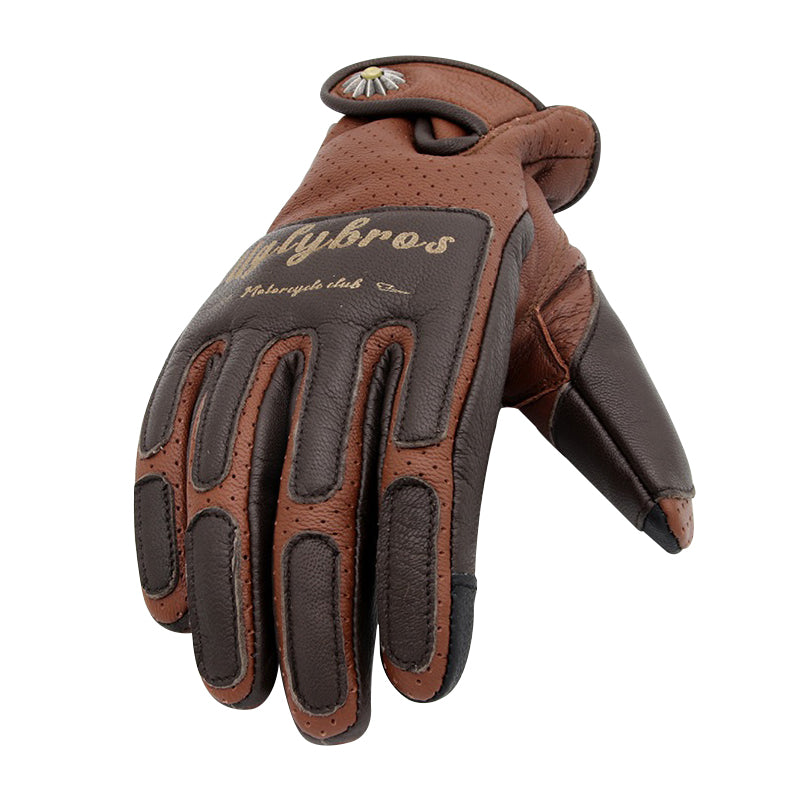 KTVMOTO Vintage genuine leather motorcycle gloves-G35