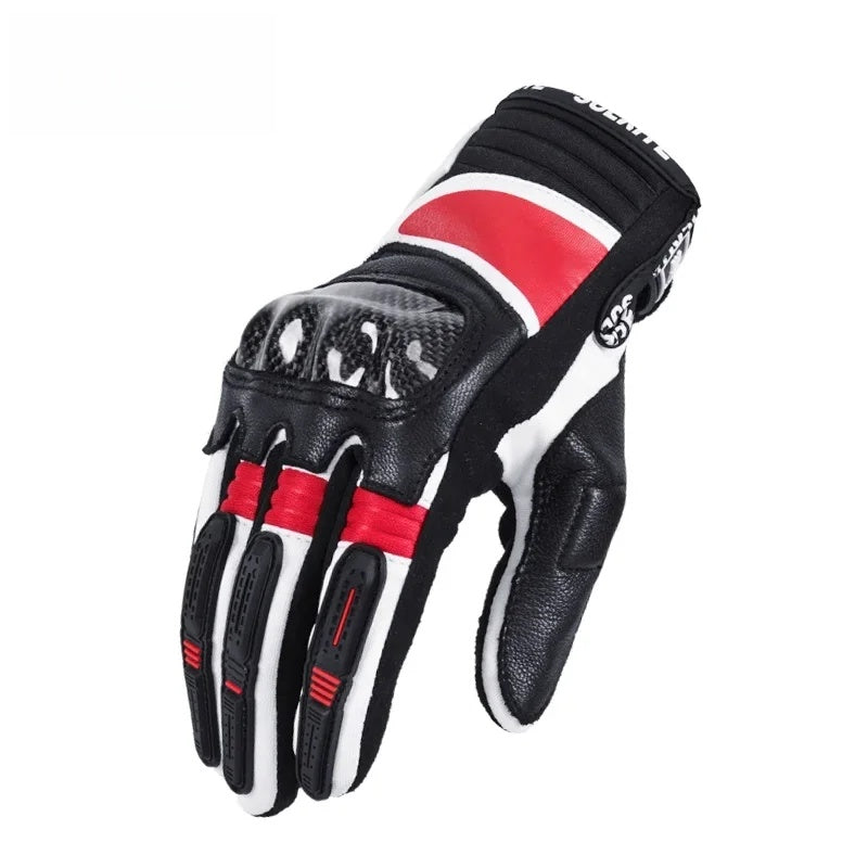 Touchscreen design, PVC material, carbon fiber motorcycle gloves-G27