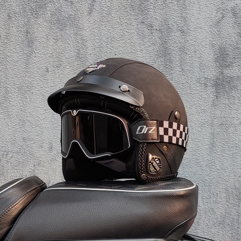KTVMOTO Retro lightweight open-face motorcycle helmet-I26
