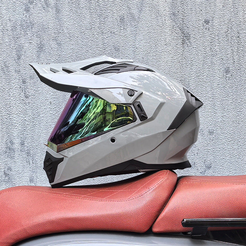 KTVMOTO Adventure Full Face Motorcycle Helmet with Peak Visor for Riding-I228