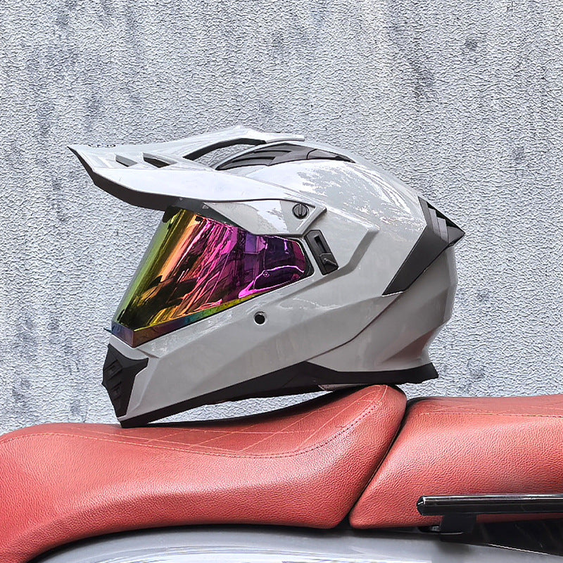 KTVMOTO Adventure Full Face Motorcycle Helmet with Peak Visor for Riding-I228