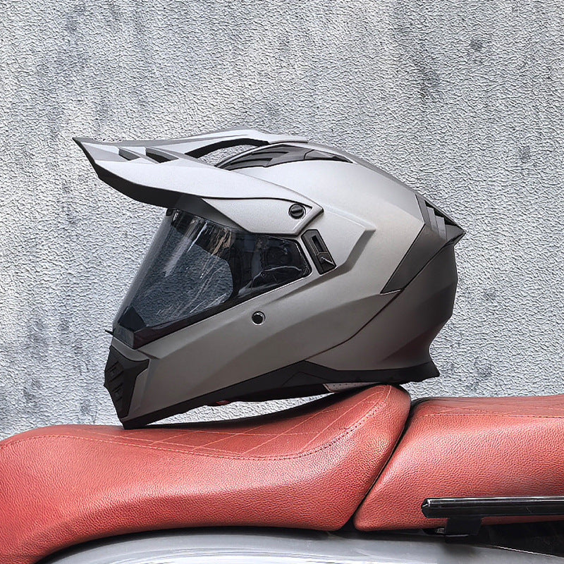 KTVMOTO Adventure Full Face Motorcycle Helmet with Peak Visor for Riding-I228