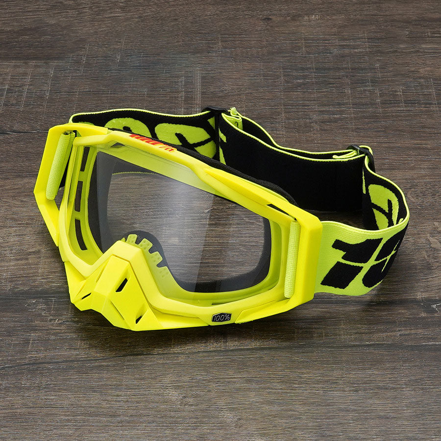 KTVMOTO Motorcycle goggles in a yellow and blue color scheme-H08