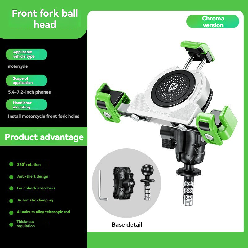 No-blocking camera shock-absorbing anti-theft motorcycle phone holder-M45