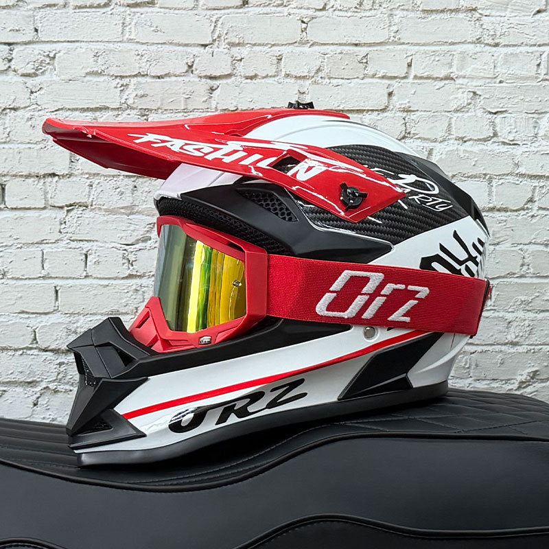 KTVMOTO Off-Road Motocross Helmet with Goggles-I254