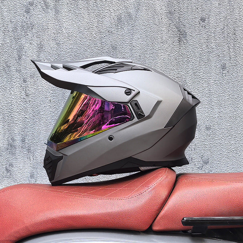 KTVMOTO Adventure Full Face Motorcycle Helmet with Peak Visor for Riding-I228
