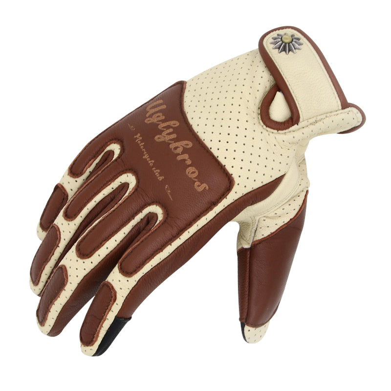 KTVMOTO Vintage genuine leather motorcycle gloves-G35