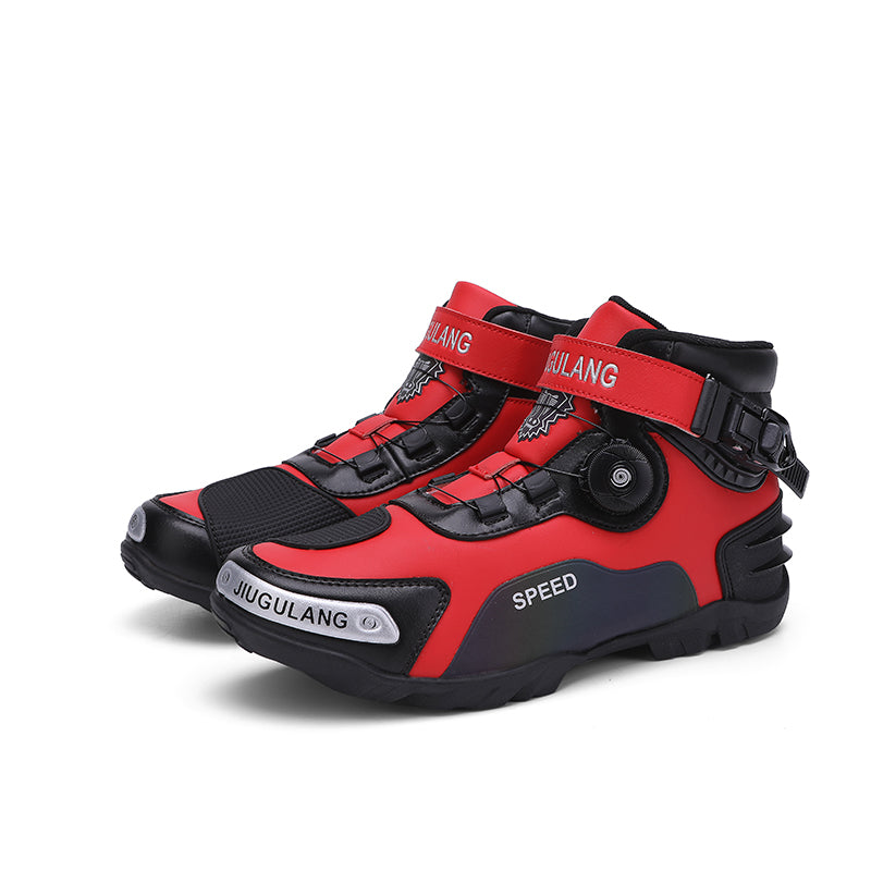 CE Certified Retro Genuine Leather Off-Road Motorcycle Boots - K15