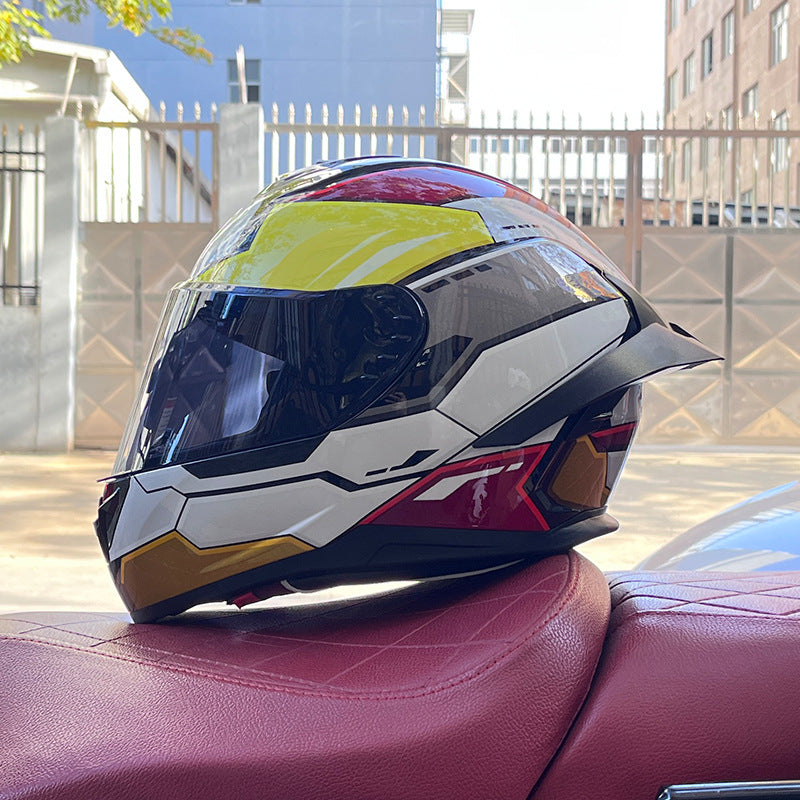 KTVMOTO Full Face Motorcycle Helmet with Clear Visor for Street Riding-I231