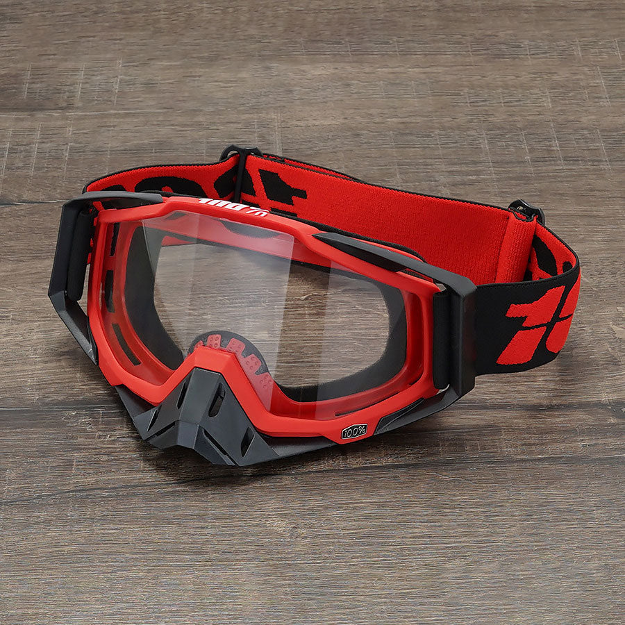 KTVMOTO Unisex Motocross Goggles – Red Tones-H07