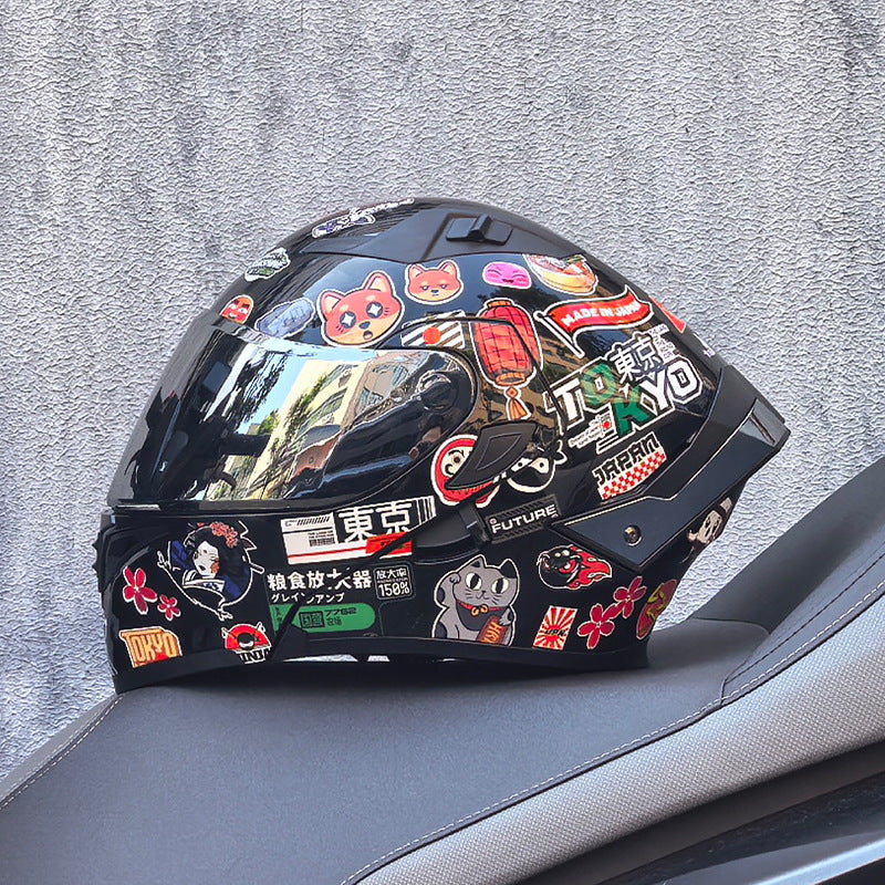 KTVMOTO Modular Full Face Motorcycle Helmet with Flip-Up Design-I253