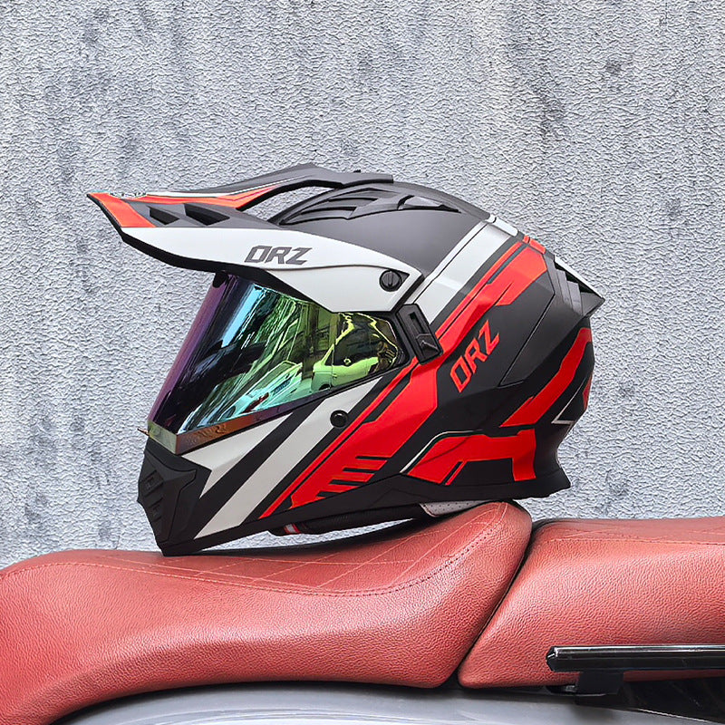 KTVMOTO Single-visor off-road helmet for street and off-road use-I226