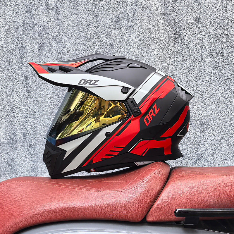 KTVMOTO Single-visor off-road helmet for street and off-road use-I226
