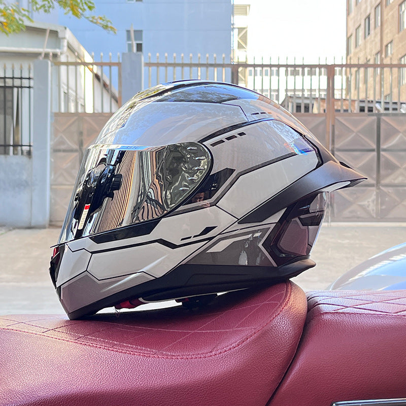 KTVMOTO Full Face Motorcycle Helmet with Clear Visor for Street Riding-I231