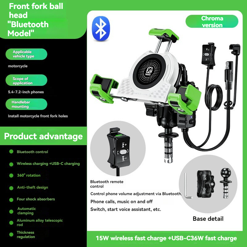 No-blocking camera shock-absorbing anti-theft motorcycle phone holder-M45