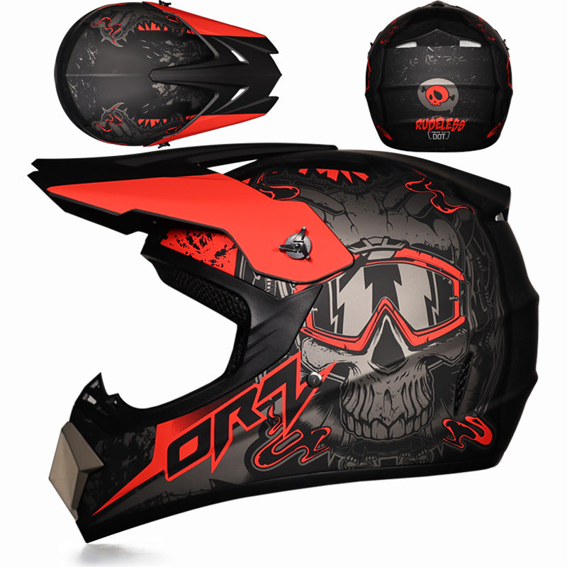 KTVMOTO Graphic Motocross Helmet with Peak Visor for Dirt Bike Riding-I234