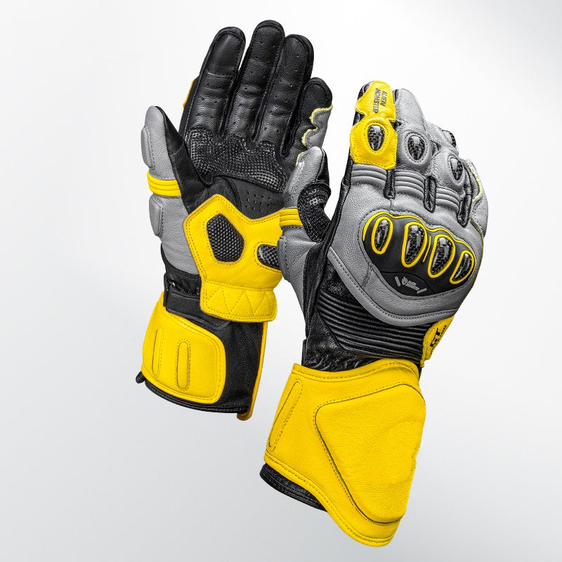KTVMOTO Carbon Fiber Shell Windproof Motorcycle Riding Gloves-GT02