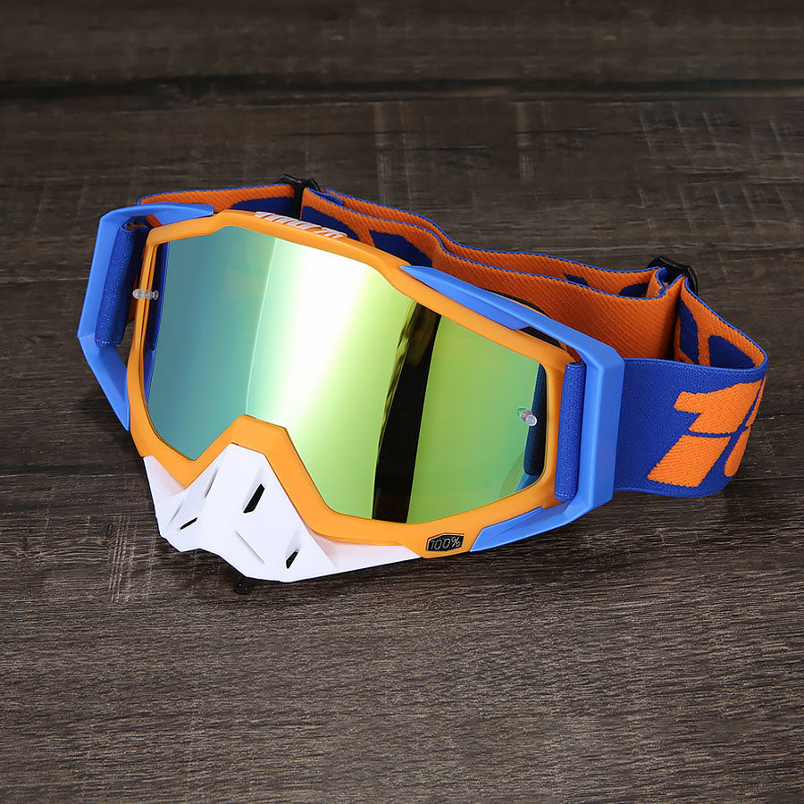 KTVMOTO Impact-resistant blue motocross goggles-H09