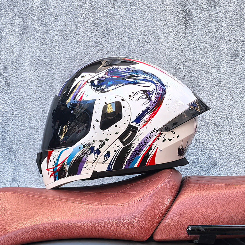 Cool modular motorcycle helmet with dual visors-I184