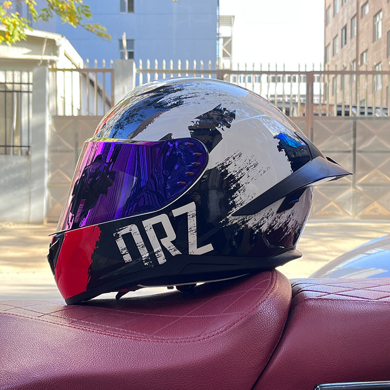 KTVMOTO Full Face Motorcycle Helmet with Clear Visor for Street Riding-I231