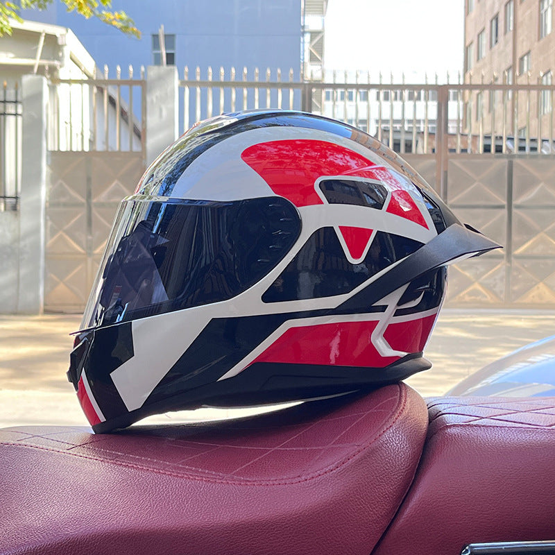 KTVMOTO Full Face Motorcycle Helmet with Clear Visor for Street Riding-I231