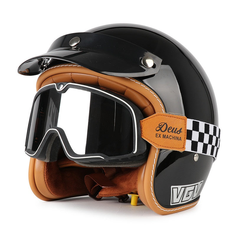 DOT Motorcycle Helmet 3/4 Half Helmet-I17
