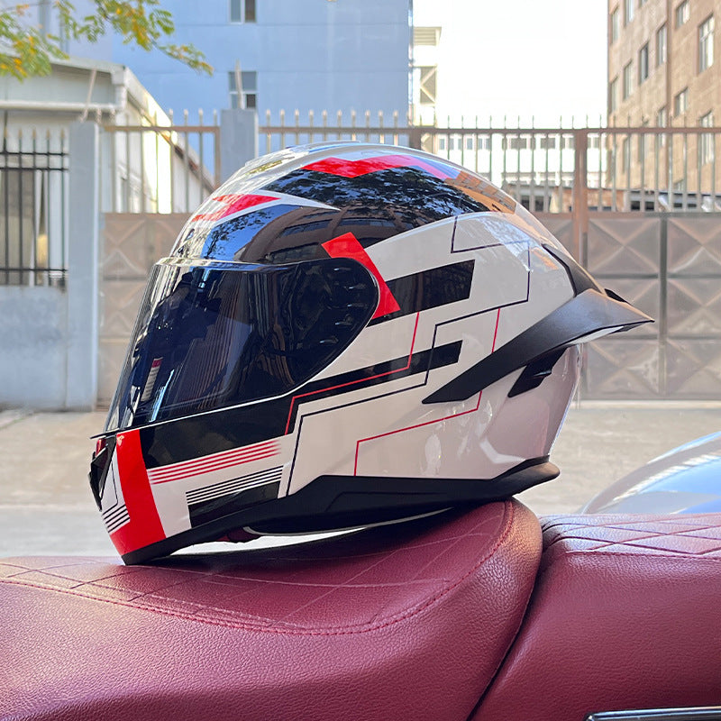 KTVMOTO Full Face Motorcycle Helmet with Clear Visor for Street Riding-I231