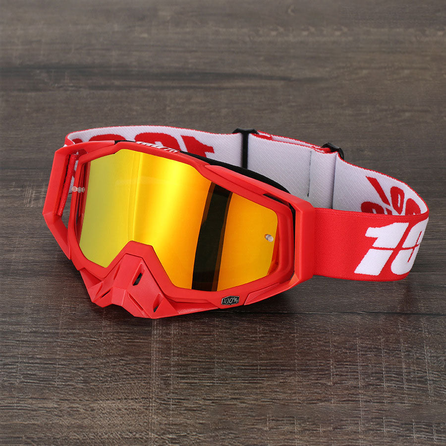 KTVMOTO Unisex Motocross Goggles – Red Tones-H07