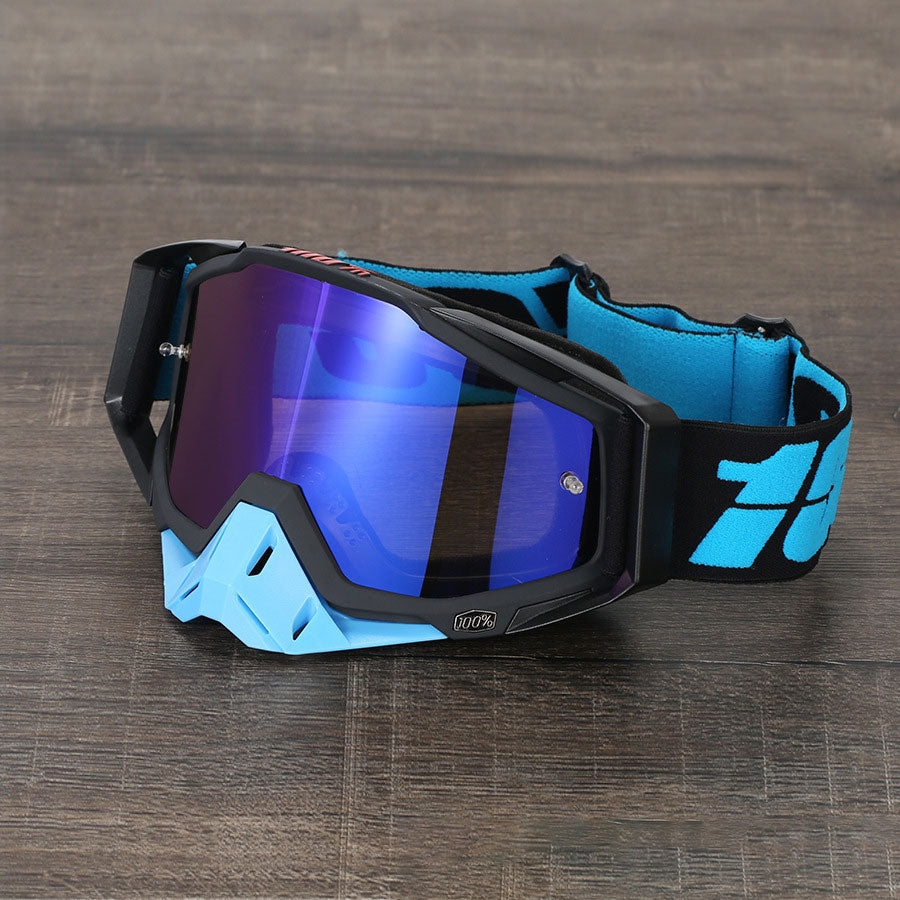 KTVMOTO Impact-resistant blue motocross goggles-H09