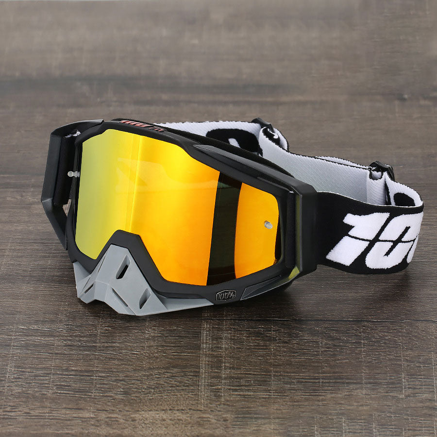 KTVMOTO Black-White, and Grey Off-Road Motorcycle Goggles-H06