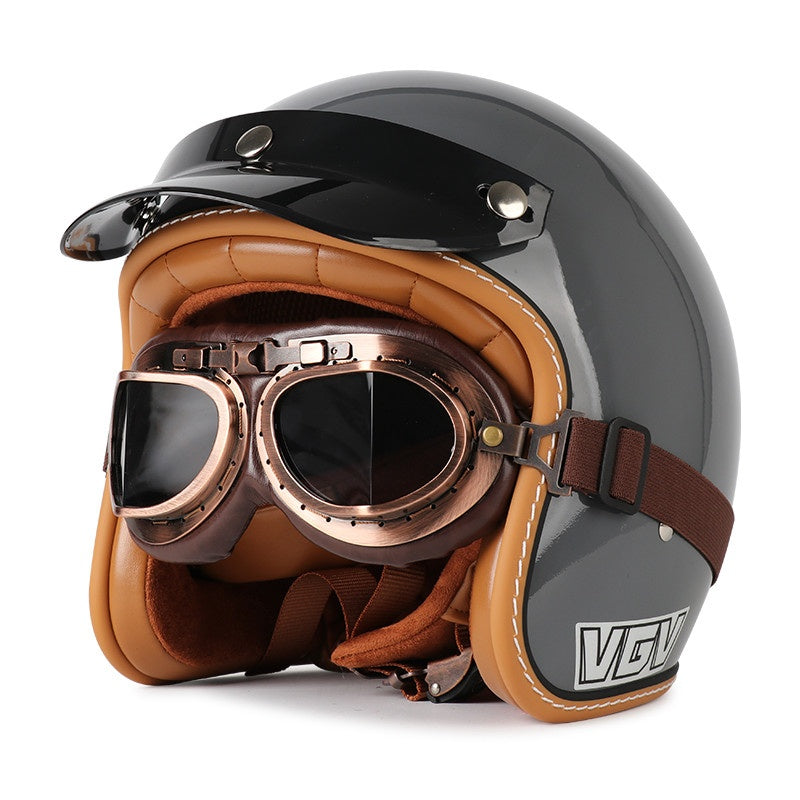 DOT Motorcycle Helmet 3/4 Half Helmet-I17