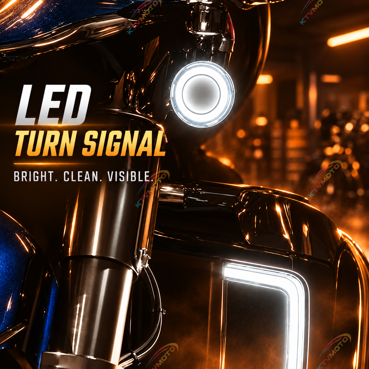KTVMOTO Harley Halo Running & Turn Signal Lights for Motorcycles -ML09