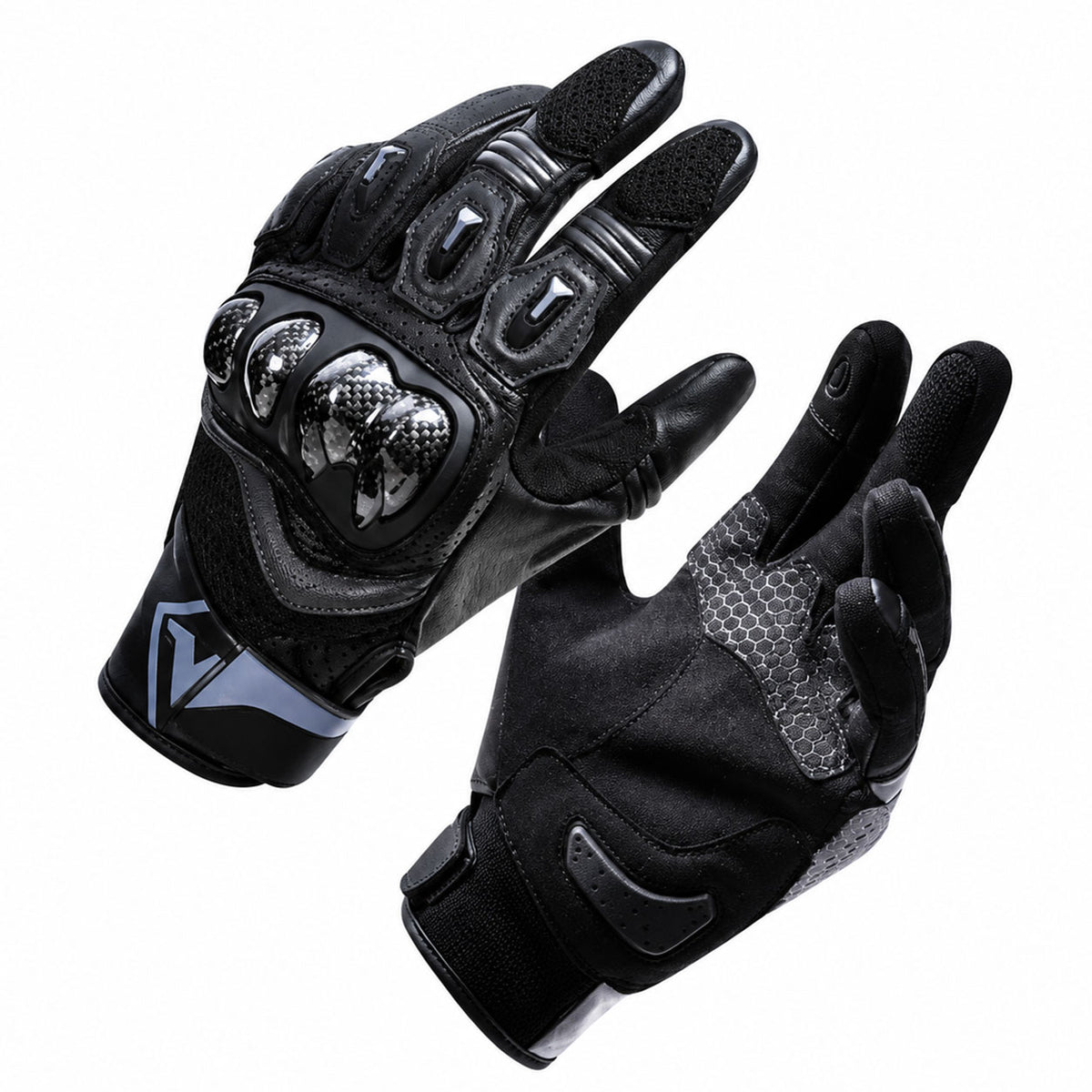 3K Carbon Fiber Shock-Resistant Two-Finger Touchscreen Cycling Gloves - G25