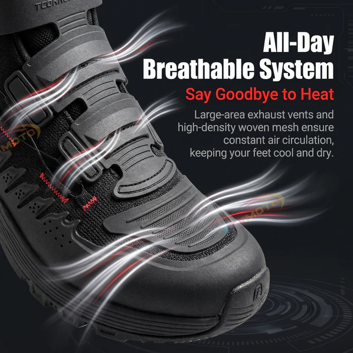 Motorcycle mesh breathable riding boots-K27