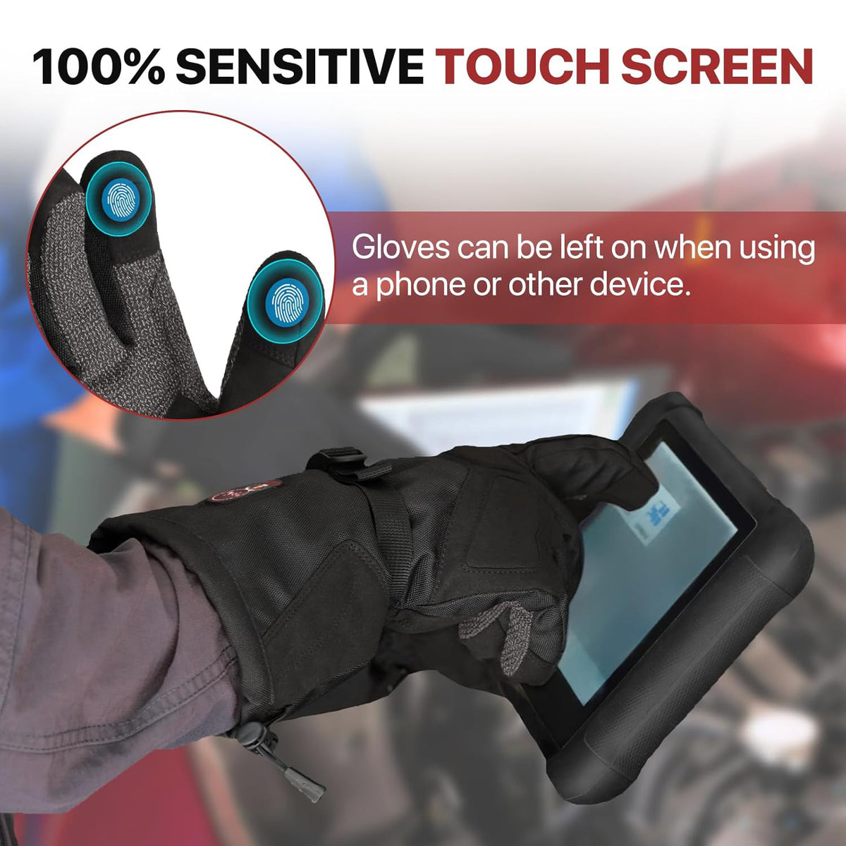 Heated Gloves for Men Women with Touchscreen for Winter Outdoor