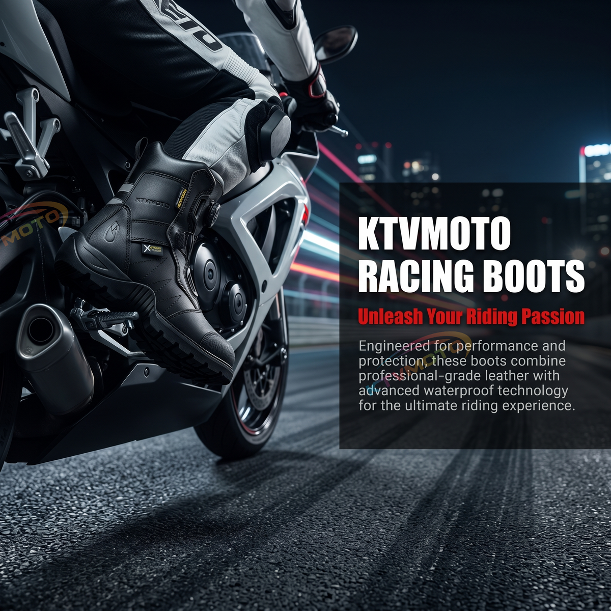 Waterproof Motorcycle Riding Boots-K30